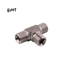 Emyte Factory supply Bsp male thread ss 304 / 316 3 way fittings  hydraulic joint fluid connections